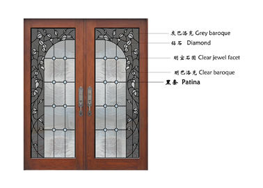 Ξύλινη πλαισίων πόρτα γυαλιού Dedorative συρόμενη, μαύρες συρόμενες πόρτες γυαλιού όρφνωσης εσωτερικές